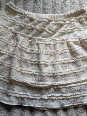 Sweet Wind Hook Flower Cake Short Skirt